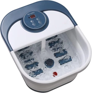 Collapsible Foot Spa Bath Massager with Heat, Bubbles, Pedicure Foot Spa with 8 - Picture 1 of 7