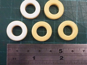 5 Pcs T68-26 Micrometal Toroid Yellow/White 0.68" Dia Ham Radio EH17 - Picture 1 of 2