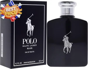 Polo Black Eau De Toilette Spray for Men 125ml 4.2oz Fresh Woody Fragrance - Picture 1 of 12