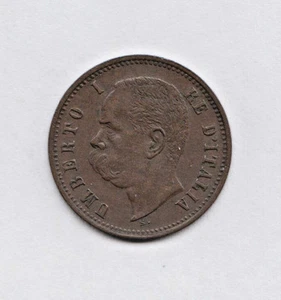 🔴ITALY  2 Centesimi 1897R   KM30   Umberto I  HIGH GRADE COIN  XF+🔴 - Picture 1 of 4