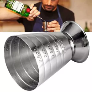 75ml Metal Measure Cup Drink Tool Shot Ounce Jigger Bar Mixed Cocktail BeakSEAU - Picture 1 of 8