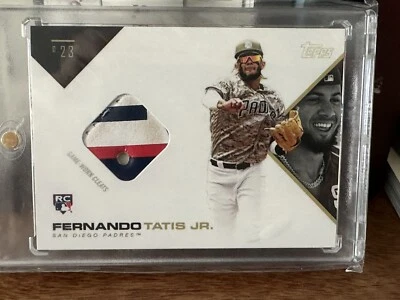 2019 Topps FERNANDO TATIS JR X 0.23 Relic Game Worn Cleats RC Rookie - Image 1 of 2