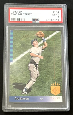1993 Upper Deck SP #134 Tino Martinez PSA 9 MINT [only 1 higher] SET BREAK - Image 1 of 2