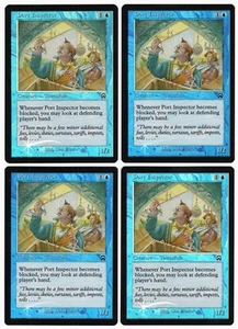 Port Inspector x4 4x 1999 Mercadian Masques PLAYSET FOIL Blue Creature MTG NM A1 - Picture 1 of 2