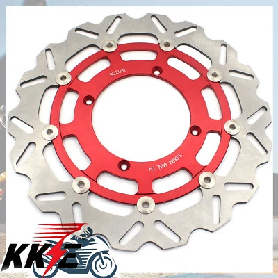 KKE 320mm Oversize Front Brake Disc Disk Rotor For RMZ250 RMZ450 2007-2022 Red - Image 1 of 3