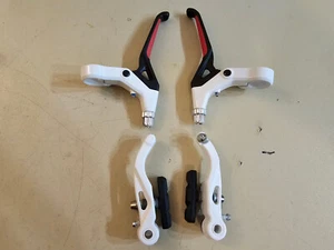 NOS Mittelschule BMX Bremshebel und Bremssättel...weiß...Fahrrad...Fahrrad - Bild 1 von 11