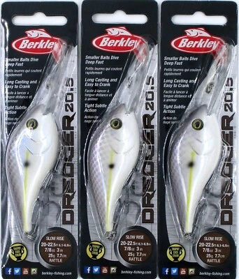 (3) Draga Berkley 3" 20,5 tiro lento 7/8 OZ Crankbaits profundo sábalo de lavanda nueva Foto 1 de 4