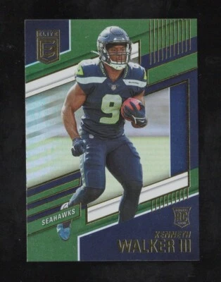 2022 Donruss Elite Green #110 Kenneth Walker RC Rookie Seattle Seahawks - Image 1 of 2