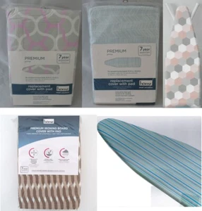 Assorted 100% COTTON PADDED IRONING BOARD COVER W/ELASTIC BAND - Picture 1 of 11