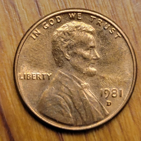 1981 D Lincoln Memorial Penny Error Coin DDO DDR Doubling Doubled Die Cover