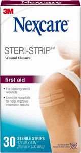 Cierre de herida Nexcare Steri-Strip, tiras transpirables sujetan heridas pequeñas firmemente - Imagen 1 de 4