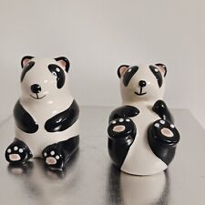 Panda Bears Salt and Pepper Shakers or Spice Shakers Pre-owned 