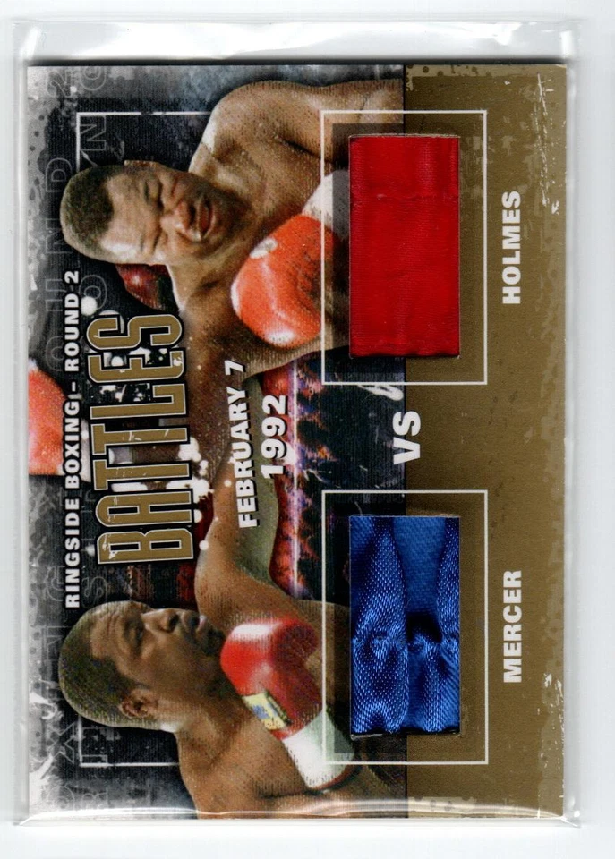 2011 Ringside Boxing Round Two Battles Gold #B10 Ray Mercer/Larry Holmes *#/10 - Image 1 of 1
