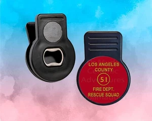 Cool EMERGENCY SQUAD 51   CHIP CLIP Magnetic With Bottle Opener Bag Saver - Picture 1 of 1