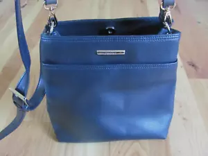 Bolso de hombro Espirt Navy Crossover bolso de mano a presión con hebilla con cremallera 10 x9 x4 - Imagen 1 de 11