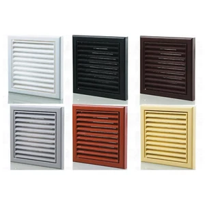 Extractor Fan Wall White Fixed Louvre Grille Vent Cover 4" 100mm NO FLY SCREEN - Picture 1 of 4