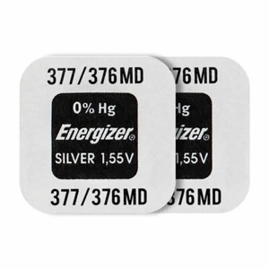 2 x Reloj Energizer 377 376 Pilas Óxido Plata 1.55V SR66 SR626SW - Imagen 1 de 6