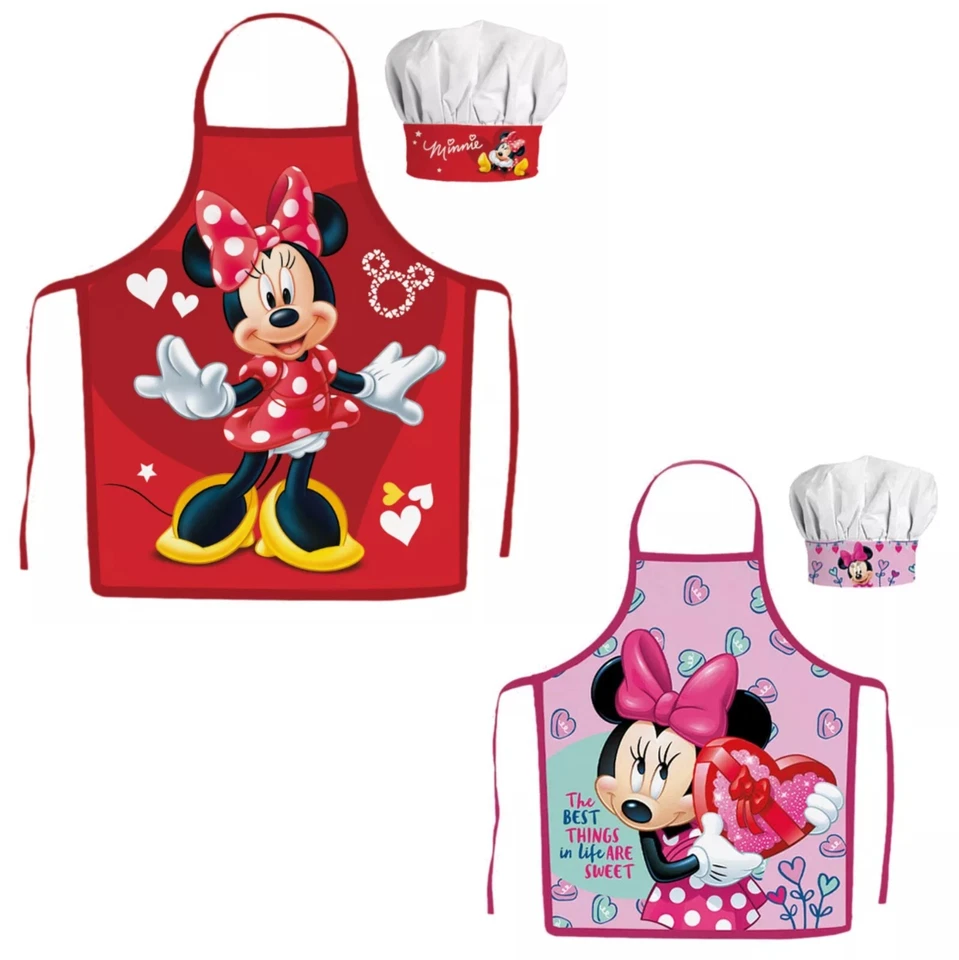 Minnie Mouse Bambini Grembiule da Cucina Set Torna 2 Pezzi Tempo - Immagine 1 di 1