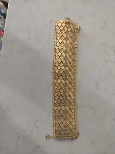 Vintage Hattie Carnegie Wide Cuff Bangle Bracelet - Picture 1 of 5