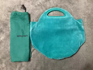 VINTAGE BOTTEGA VENETA Teal Green Suede/Leather Hobo Purse - Picture 1 of 12