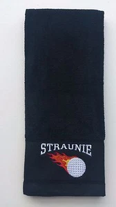 PERSONALISED EMBROIDERED GOLF TOWEL - Picture 1 of 2