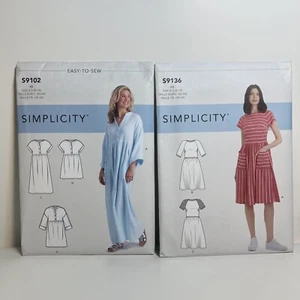 Simplicity Schnittmuster 2er-Set S9102 & S9136 Damenkleider Größe 6-14 - Bild 1 von 6
