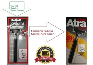Gillette Contour Rasierer passend für Atra Plus Schick Slim Doppelklingen Kartuschen Nachfüllpack - Bild 1 von 2