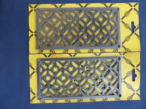 2 Grilles fonte rectangulaires Bouches aération ventilation 22x11 cm neuf - Bild 1 von 2