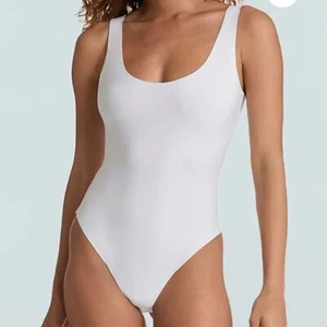 Pinsy White Seamless Sleeveless Compression Shaping Bodysuit M - Picture 1 of 5