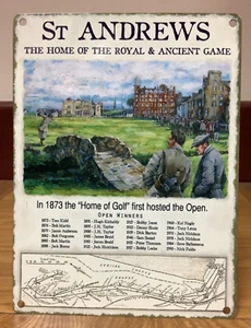 St Andrews “The Home Of Golf” - Vintage Style Metal Wall Hanging Sign - Picture 1 of 2