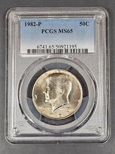 1982-P Kennedy Half Dollar Clad PCGS MS65 - Bild 1 von 2