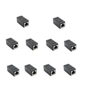 Cat6 RJ45 Network Coupler Joiner Plug Ethernet Cable Connector Adapter 10 PCS - Picture 1 of 7