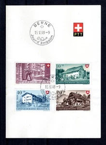 SWITZERLAND 1949 PTT First Day Issue Folder SC#'s B183-B186 - Picture 1 of 1