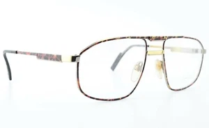 Gafas CHAI modelo S102 F41 57-18 145 metal latón rojo negro patrón años 90 - Imagen 1 de 10