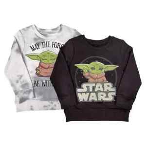 Star Wars Kids' 2-Pack Sweatshirt Crewneck Sweater Chenille Applique 3T-6 NWT
