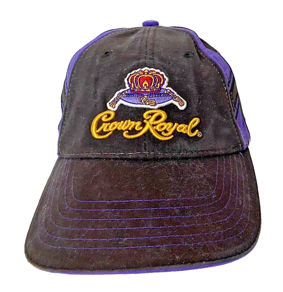 Gorra Chase Authentics Crown Royal Matt Kenseth #17 negra y púrpura con tirantes Foto 1 de 4