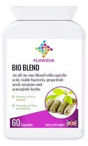 Bio Blend Parasiten Reinigung Candida Detox Nelke Knoblauch Oregano & mehr 60 Kapseln - Bild 1 von 4