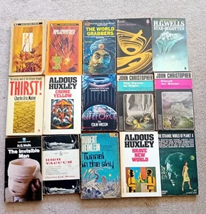 Vintage Sci Fi Paperback Bundle Job lot 15 Books 50s 60s 70s - Picture 1 of 7