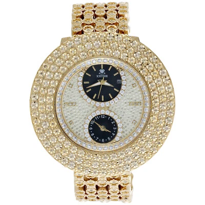 Mens IceTime Joe Rodeo JoJo 3 Row Custom Bezel 4 Row Diamond Band Watch - Image 1 of 4