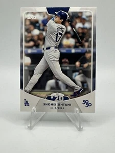 2024 Topps 50/50: Shohei Ohtani "HR 20" carta base #36 Los Angeles Dodgers - Foto 1 di 2