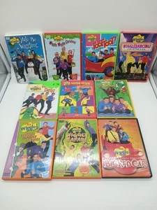 Lot of 10 THE WIGGLES DVDs~Original Cast, Wiggly Safari, Yummy Yummy,Big Red Car - Picture 1 of 10