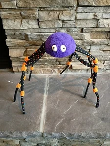 Peluche vintage Gund posabile viola alto Halloween ragno ventosa prop spettrale  - Foto 1 di 8