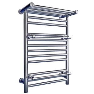 Chrome Towel Rail Radiator 490x680 mm With 2 Shelf & Towel Holders Bathroom - Picture 1 of 11