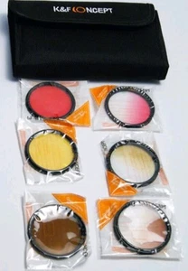 52 mm Kamera Objektiv Filter HD K&F Slim Voll & Allmähliche Farben Set 6 Gehäuse US-Verkäufer - Bild 1 von 4