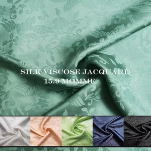 45'' Wide By Yard 3D Birds Material Natural Silk Viscose Fabric Dress Kimono - Picture 1 of 18