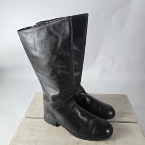 Santana Canada Brown Leather Riding Boots Women’s 11 N Made in Canada Side Zip - Picture 1 of 15