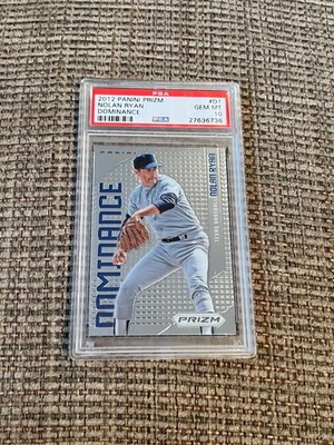 Panini Prizm #D1 2012 Nolan Ryan PSA 10 Dominance Salón de la fama Foto 1 de 2
