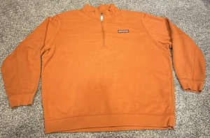 Men’s Size XL Extra Large Vineyard Vines Orange Quarter Zip Pullover - Picture 1 of 2