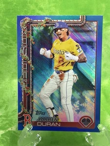 Jarren Duran - Blue Metallic Glitter - 2025 Topps Holiday #H180 Boston Red Sox - Picture 1 of 11