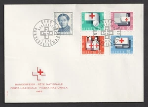 1963 Switzerland Pro Patria Red Cross & Refugee Aid FDC. Bern First Day Cover - Picture 1 of 1
